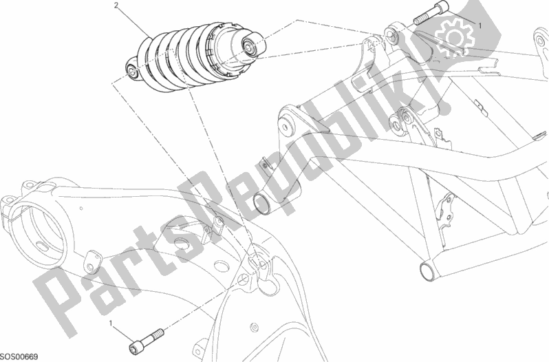 Toutes les pièces pour le Sospensione Posteriore du Ducati Hypermotard Brasil 821 2014